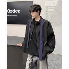 （送个性领带）CS1160-特P42控88肌理感长袖男小众设计大码衬衣，男装衬衫，电商A059