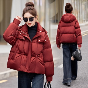 超好看短款羽绒服女2025冬新款时髦洋气白鸭绒外套图片
