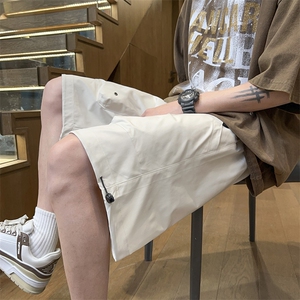 港风工装休闲裤高街五分裤宽松沙滩裤直通短裤DK306 P35图片