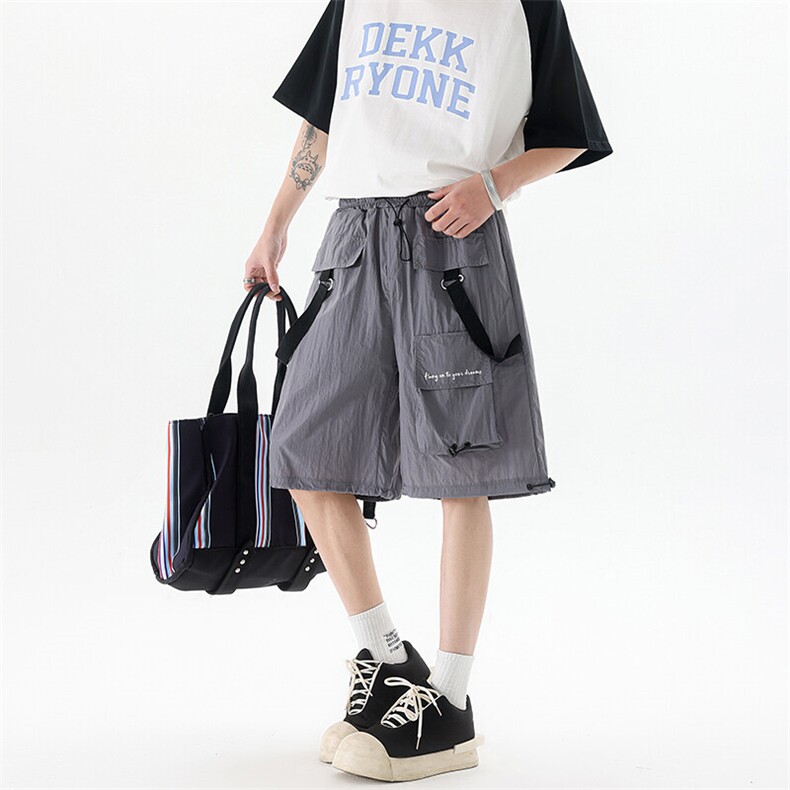 8XL-M特大码肌理感五分裤户外登山裤冲锋裤短裤男DK1502P49控68图片