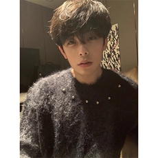 美式水貂毛钉珠毛衣男秋冬美式潮牌马海毛MY9604-P56，男装针织衫/毛衣，星座1109-4