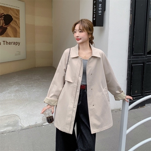 卡其色风衣外套女春秋2025年新款中长款小个子今年流行爆款大衣图片