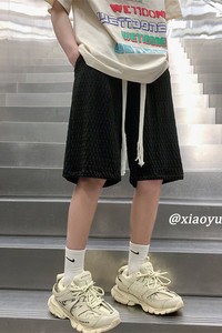 XZ616 夏季新款百搭纯色冰丝短裤休闲五分裤 TY828 P35控48图片