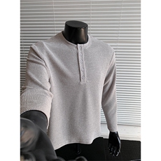 老钱风纹理感亨利领针织衫港风内搭长袖T恤男T24519-特P35控68，男装T恤，电商A001-1