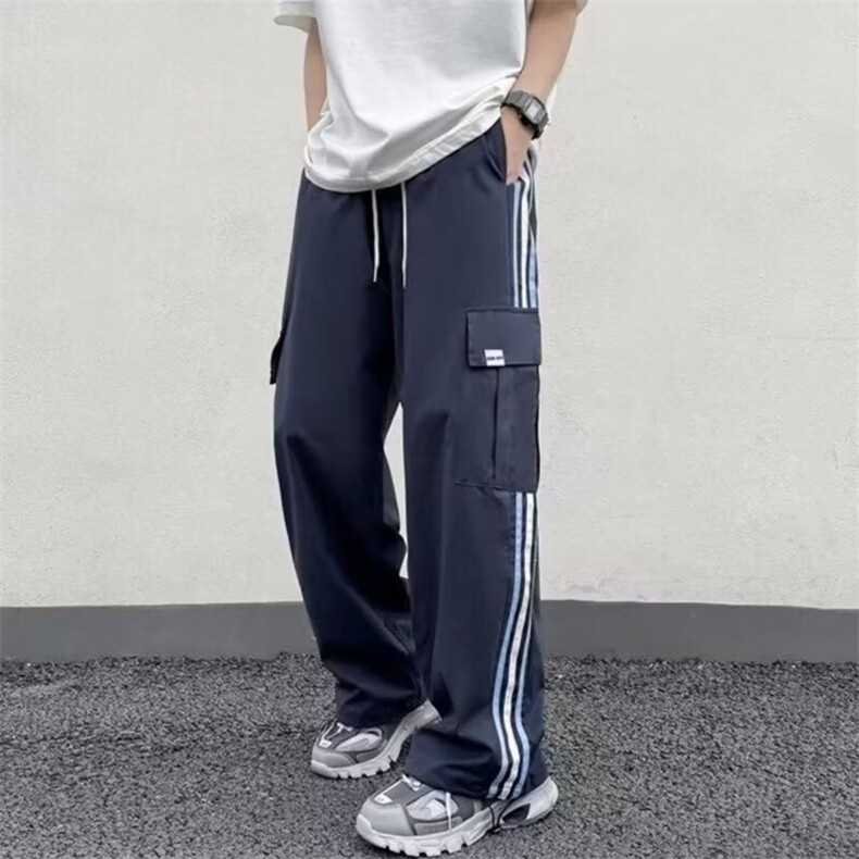 2025休闲裤女韩版潮流秋季新款裤子薄款百搭直筒长裤,男装休闲裤,星座1210-1