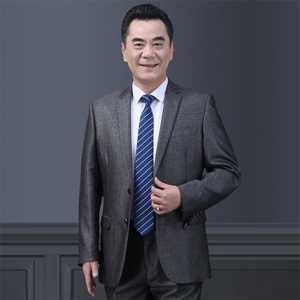 890长期有货！爸爸正装单排扣西服套装爷爷礼服老人西装西裤男图片