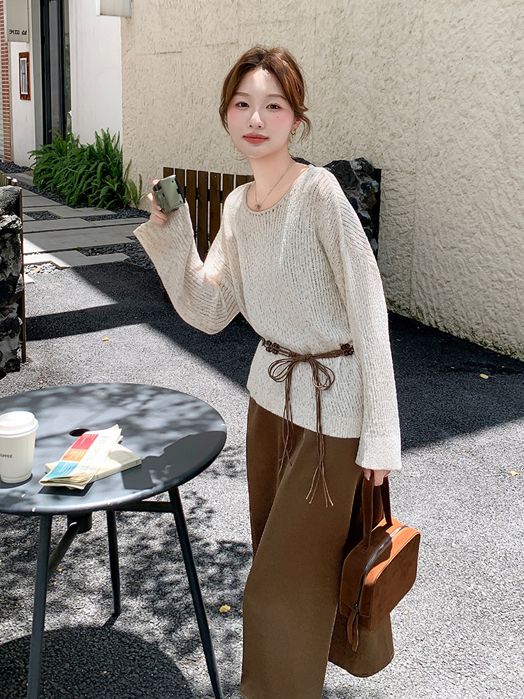 镂空罩衫吊带连衣裙时尚套装女2025春秋季新款韩系显瘦收腰两件套,女装运动套装,浙宝285（原212）
