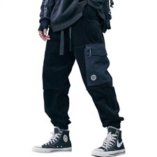 2021春秋季新款大口袋插色宽松工装裤男士运动休闲裤A438-5128，男装休闲裤，电商A438
