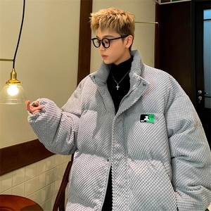 特P100无差价冬新oversize雪尼尔立领棉衣男潮欧棉绒保暖棉衣M95图片