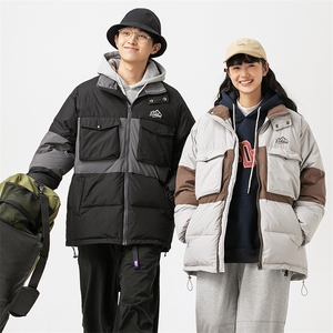 2026冬季新款男日系潮牌立领白鸭绒羽绒服加厚拼色外套YR18-F253图片