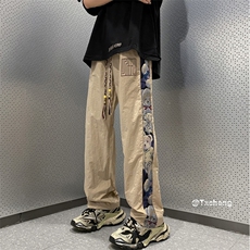 港风夏季新款潮速干小熊刺绣宽松休闲裤B315-K23381-特p25控48，男装休闲裤，电商B315