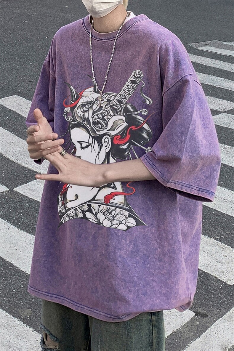 XZ203-SX278-P3824夏季新品水洗做旧圆领短袖T恤.,男装T恤,星座203