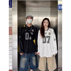 kyStyle潮牌嘻哈街舞半袖oversize短袖bf风情侣装夏季短袖T恤图片