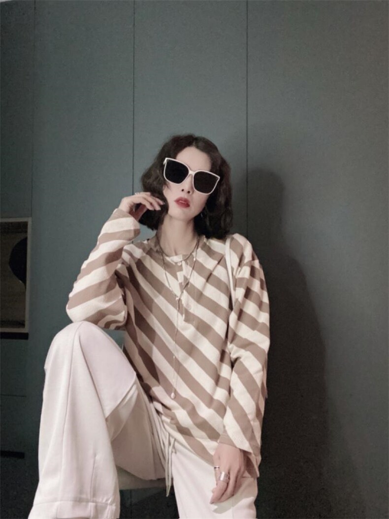 条纹大版上衣ＭＬ，其它，可纳奇