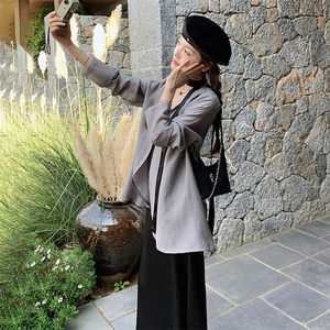高级感叠穿西装套装裙女2025春季新款优雅气质吊带连衣裙三件套潮图片