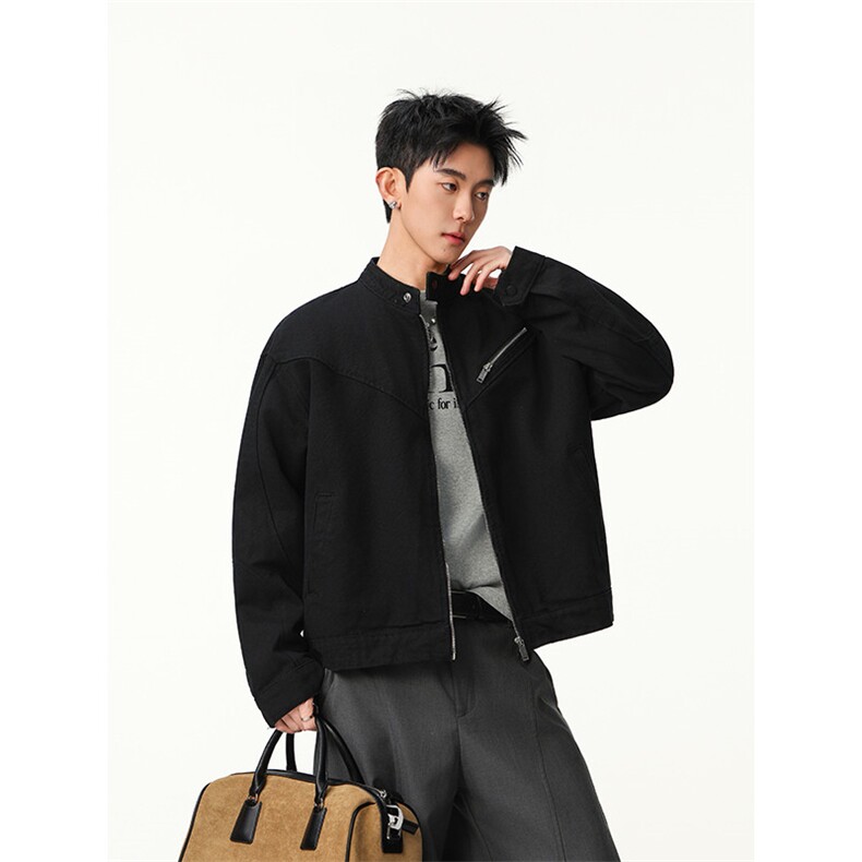 水洗牛仔外套男款春美式痞帅上衣服宽松休闲工装夹克JK1323-P98,男装工装外套,星座1103-3