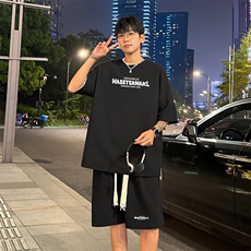 套装！华夫格套装短袖T恤短裤男TZ184-特P38，男装T恤，电商B367