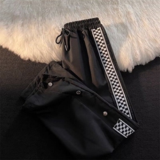 新款休闲裤男夏季微弹纯色运动裤长裤宽松型潮时尚潮牌KK108-30，女装休闲裤，星座911-3