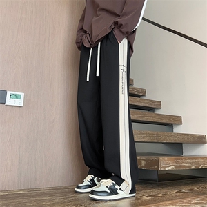 休闲裤男款春秋潮牌宽松直筒裤子男时尚帅气青少年长裤K527-P43图片