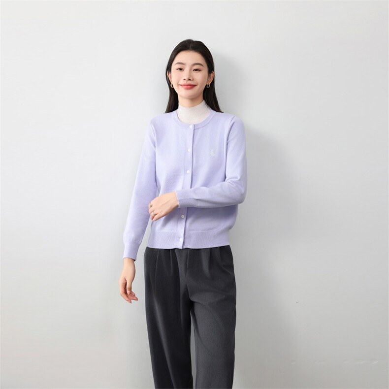 小兔刺绣开衫,针织衫/毛衣,美莎羊绒