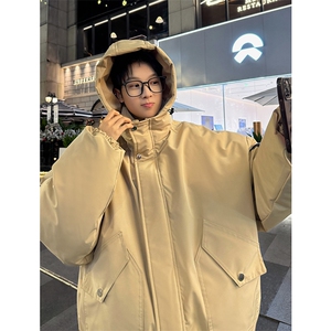 棉服男冬季新款港风宽松连帽棉衣MF9006-P90图片