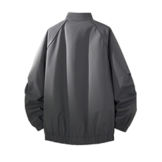 美式高街复古老钱风薄款夹克冲锋衣男女纯色休闲宽松立领飞行外套，男装夹克，电商A486