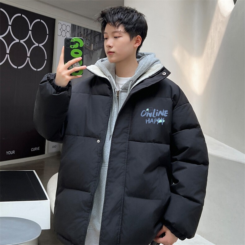 ！2025冬季新款男士立领棉衣羊羔毛加绒加厚棉服外套MY116P70,男装棉衣,电商B220