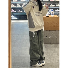 【有货】N828CC-特P46徽章V领撞色拼接美式重磅运动卫衣男女，男装卫衣，星座1007（原301D）