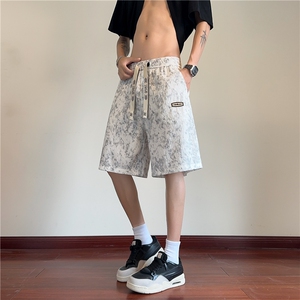 2025夏季新款男士冰丝短裤潮牌宽松脏脏五分裤D2521*P28控58图片