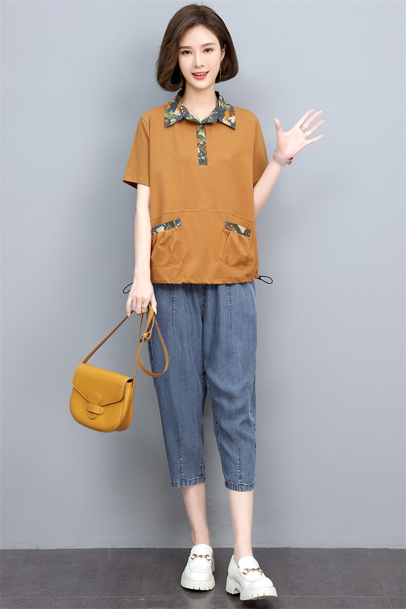 2022夏季新款休闲舒适女装套装宽松显瘦时尚两件套,女装套装/套裙,悦见她