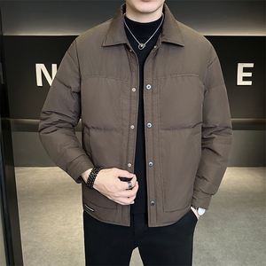 新款男士小翻领羽绒服夹克加厚防寒309B-3-81062-P185图片