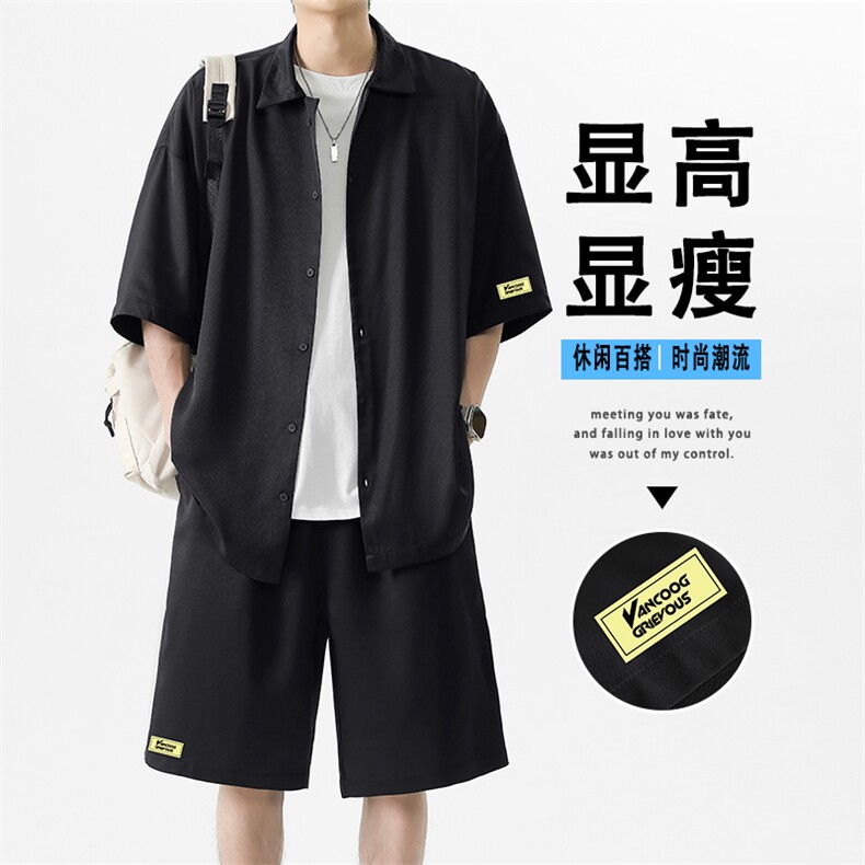 2024夏季美式潮流舒适百搭衬衫两件套百搭TZ006-特批-60图片