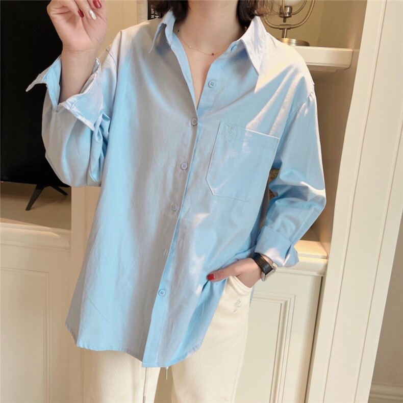 春季新款亮色绣花衬衫,女装衬衫,吾衣酷驿站