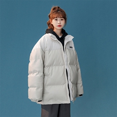 1中性风褶皱波纹拼PU皮棉衣女立领棉服女外套8715P128控168，男装棉衣，星座226-2