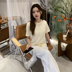 现货已出，2024夏季前片蝴蝶印花P45-K75，女装T恤，慧峰
