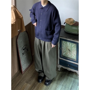【有货】MY0339ZZ-特73 秋冬季加厚针织开衫外套男士慵懒翻领毛衣图片