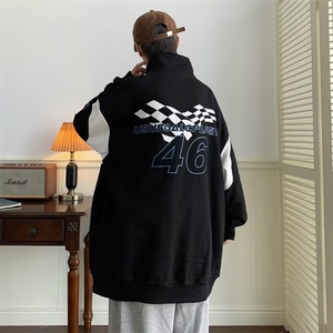 男秋季2022新款长袖夹克外套机车服W33P43图片