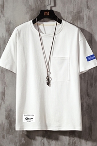 DX24062-P25大口袋百搭短袖t恤男大码半袖体恤上衣服图片