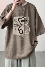 风复古亚麻短袖男棉麻t恤男半袖ZT71352-P35，男装T恤，电商A040