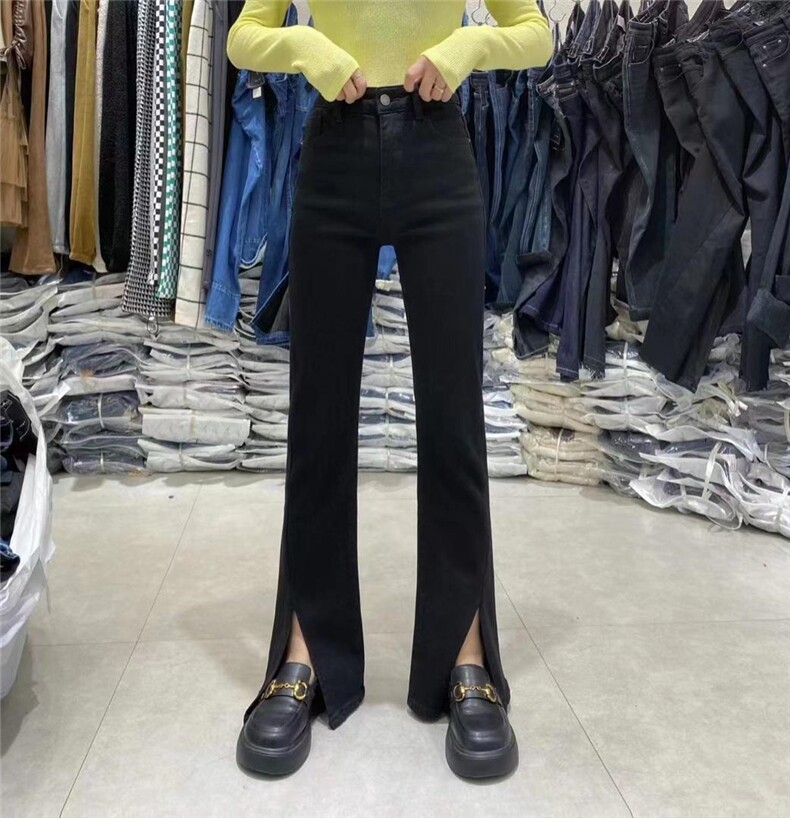 微喇牛仔裤，女装牛仔裤，cela(2F)