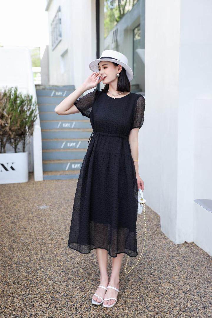 夏装连衣裙，泡泡沙，女装连衣裙，雪飞诗