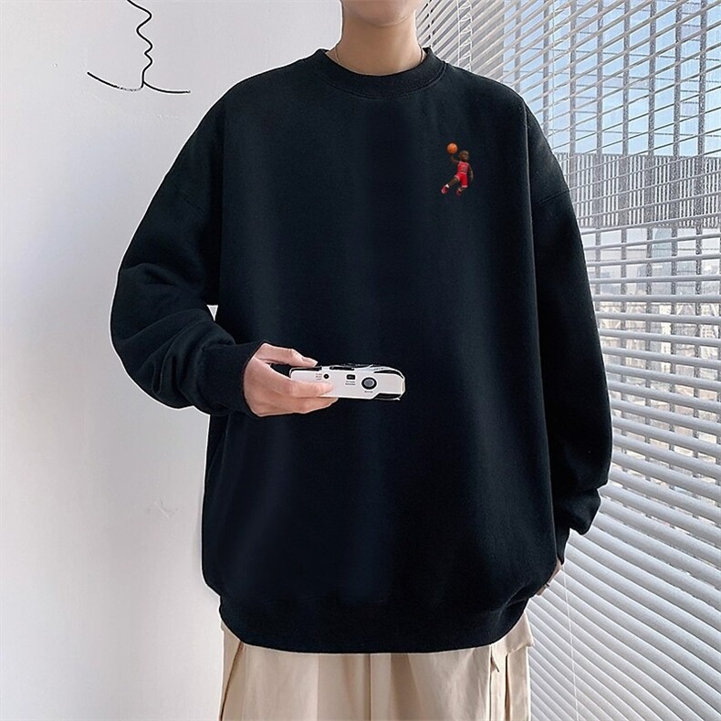 圆领卫衣男款春秋季潮牌时尚百搭打底衫长袖t恤青少年秋装上衣服,男装T恤,星座715-4