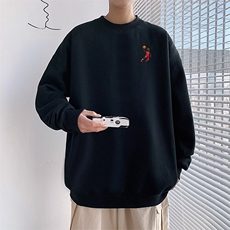 圆领卫衣男款春秋季潮牌时尚百搭打底衫长袖t恤青少年秋装上衣服，男装T恤，星座715-4
