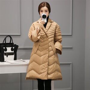 断码特价羽绒服纯色时尚气质长袖中长款韩版百搭简约街头甜美,女装羽绒服,美吧服饰