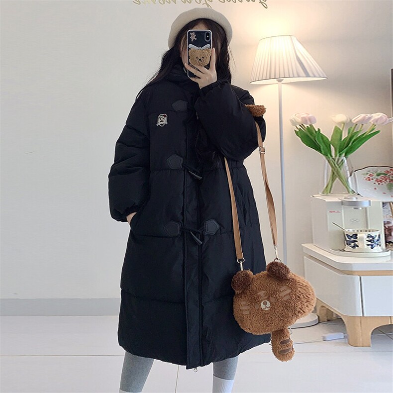 CC088-P115中长款牛角扣羽绒棉服学院风小个子宽松棉衣外套,男装棉衣,星座911-3