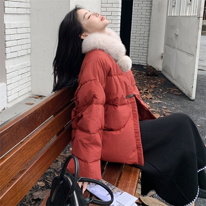 现货主推 复古甜美狐狸毛球羽绒服 2C236-T008-P260-K358图片