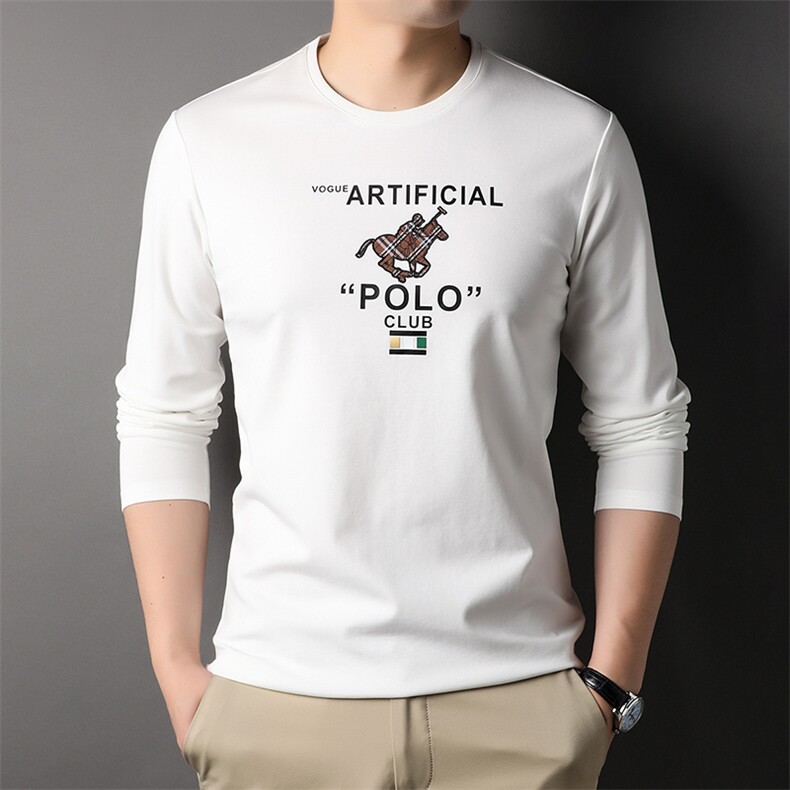 AG3958钱塘2020-3长袖T桖春秋薄款圆领男士高档打底衫P50,男装T恤,钱塘207-3
