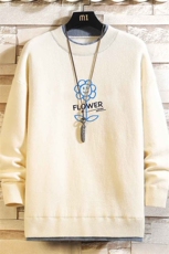 控78假两件毛衣男大码加绒针织衫男毛线衣M80274-P55加绒P70，男装针织衫/毛衣，电商A040A
