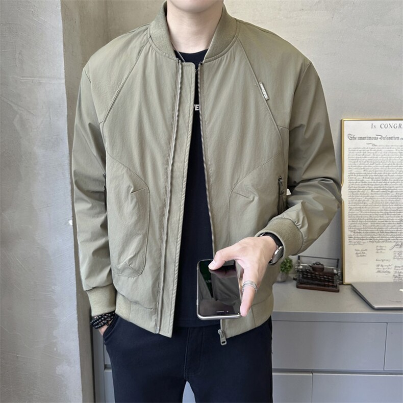 1809 P95 棒球领拉条夹克外套图片