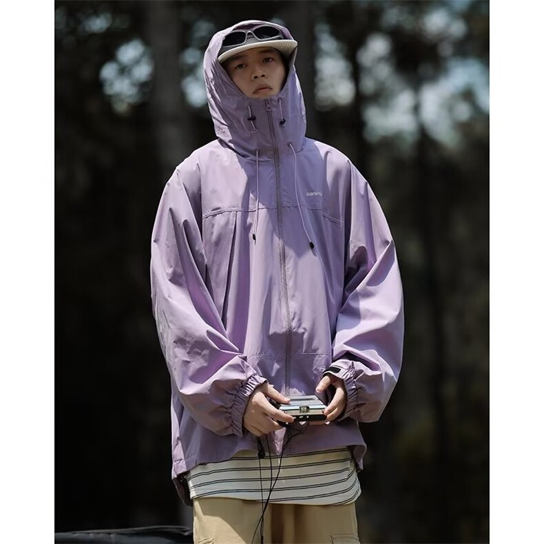 户外防风防水冲锋衣外套男春秋式工装机能风登山服夹克W182-P65图片